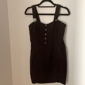 H&M suede overall dress